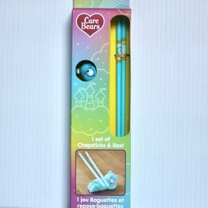 NEW Care Bear Chopstick & Rest Set Bedtime Bear Cute Retro Blue